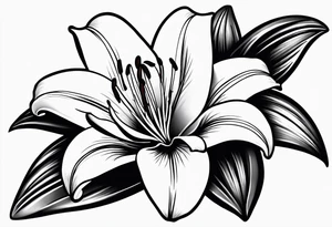 Small lily tattoo idea