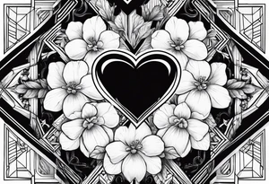 Primrose with heart tattoo idea