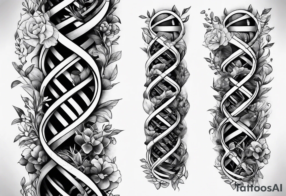 DNA double helix forearm tattoo idea