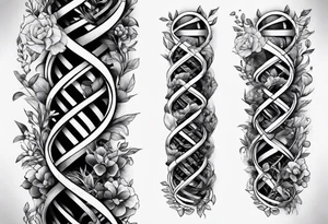 DNA double helix forearm tattoo idea