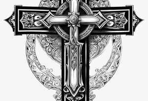 Cross with Roman numeral Jan 18 2023 tattoo idea