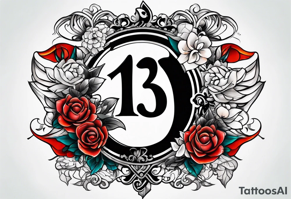 number "13" tattoo idea