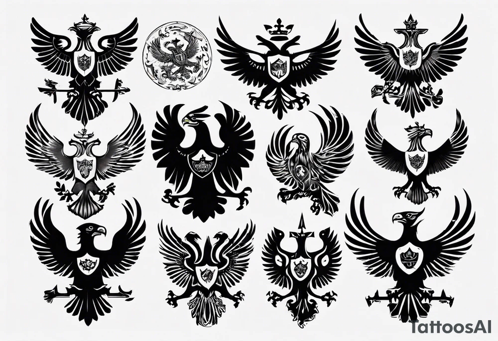 russian eagle tattoo idea