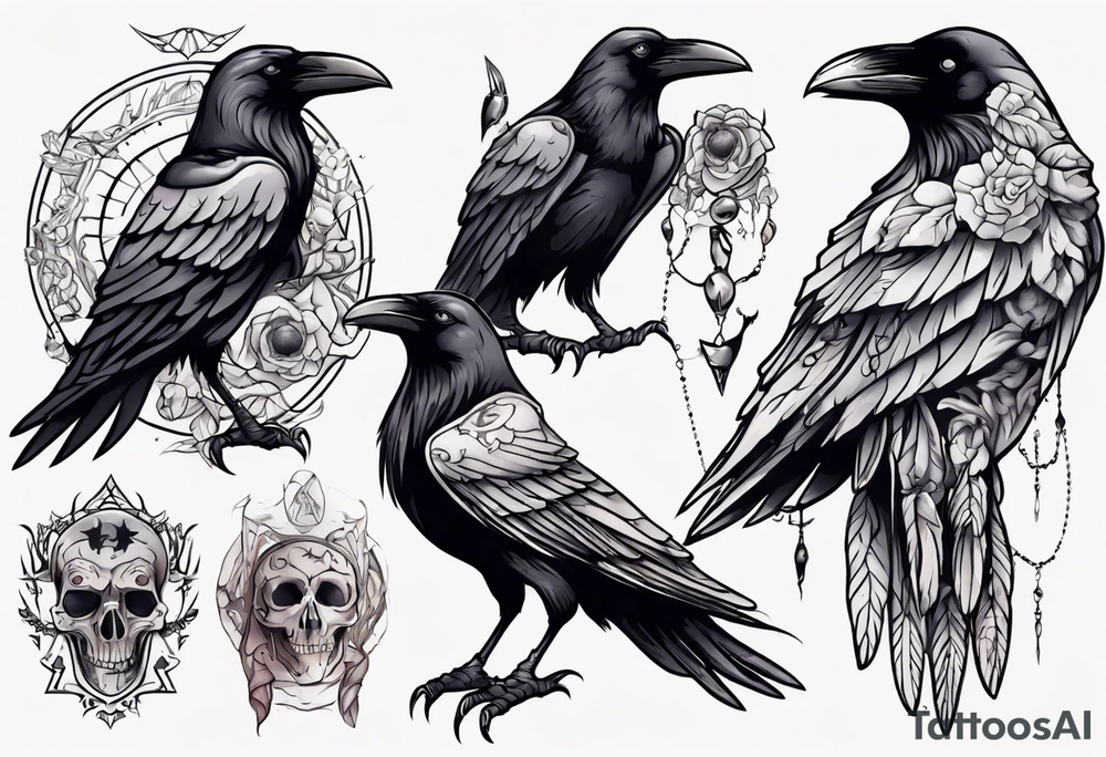 raven tattoo idea