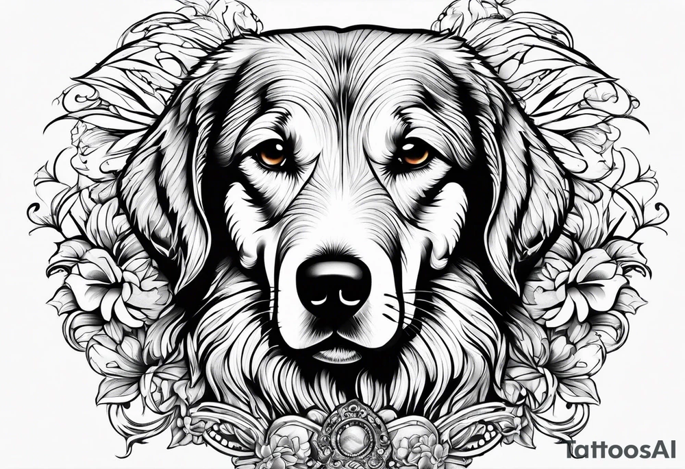 Dog turn over to an angel tattoo idea