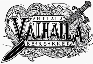 valhalla wounded sword berserker tattoo idea