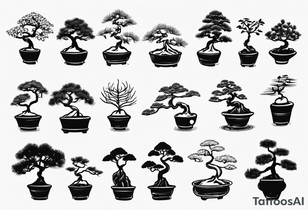 A tiny bonsai tree tattoo idea