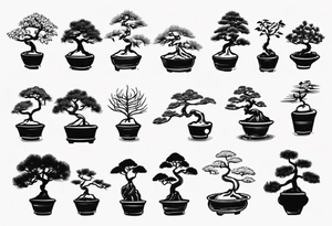 A tiny bonsai tree tattoo idea
