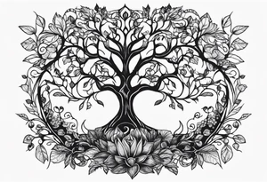 Baum mit langen Wurzeln tattoo idea