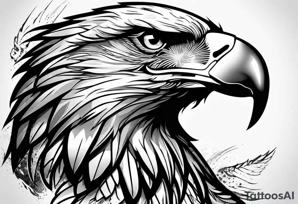 eagle fighting predators tattoo idea