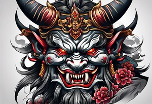 oni demon tattoo idea