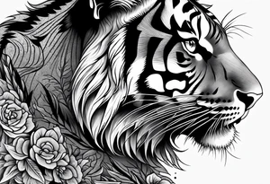 full tiger body tattoo idea