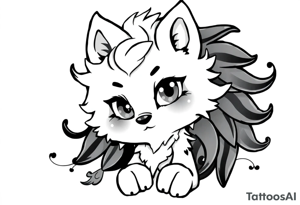 furry cartoon fursona ANTHROPOMORPHIC HUMAN tattoo idea