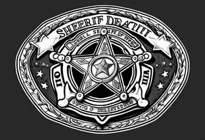 a sheriff department patch tattoo idea