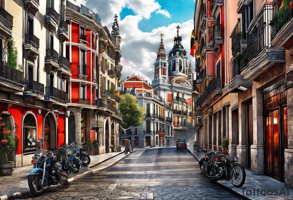 Madrid Spain scenes tattoo idea