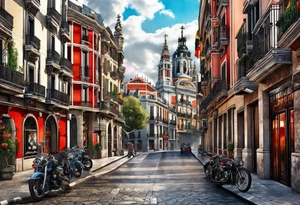 Madrid Spain scenes tattoo idea
