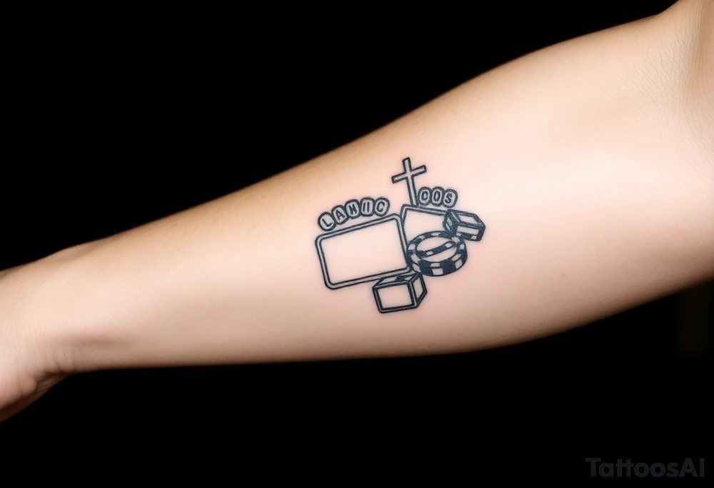 Casino, money, slot machines Las Vegas tattoo idea