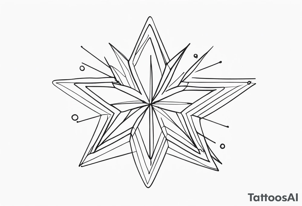 fine line stars and sparkles tattoo idea