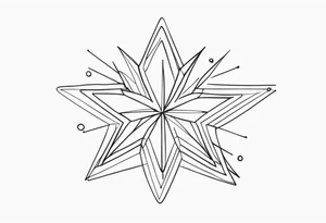 fine line stars and sparkles tattoo idea