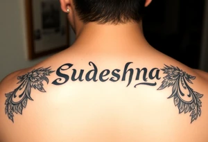 Tattoo in mores code of name Sudeshna on forearm tattoo idea