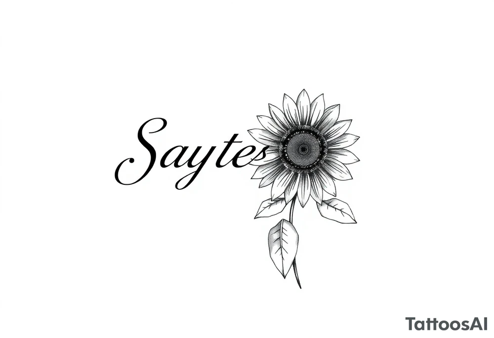 Sagittarius, name genesis and a sunflower tattoo idea