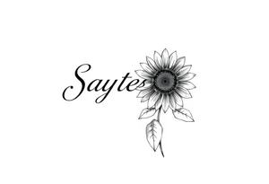 Sagittarius, name genesis and a sunflower tattoo idea