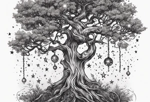 Poison tree with stars tattoo idea