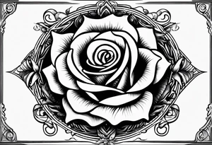 mystic eye rose tattoo idea