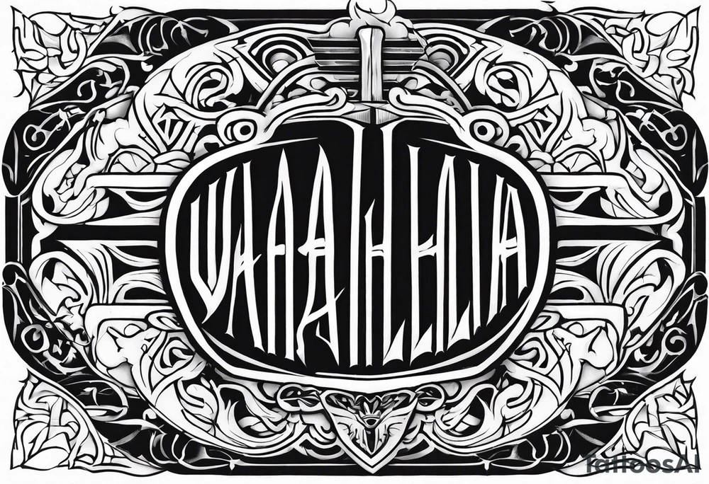 sword Valhalla tattoo idea