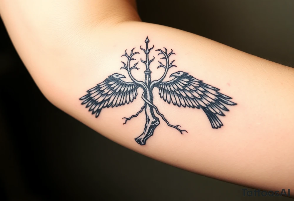 time, yggdrasil, ravens tattoo idea