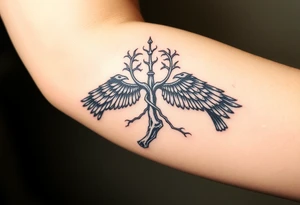 time, yggdrasil, ravens tattoo idea