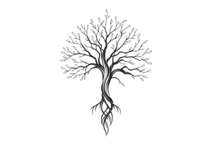mystical tree of life tattoo idea