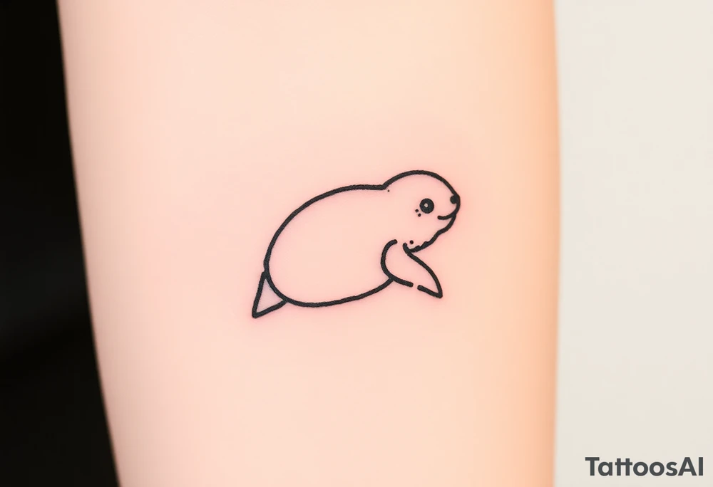 tardigrade, water bear, cute, baby, endurance, resilience, simple tattoo idea