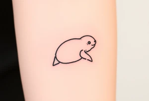 tardigrade, water bear, cute, baby, endurance, resilience, simple tattoo idea