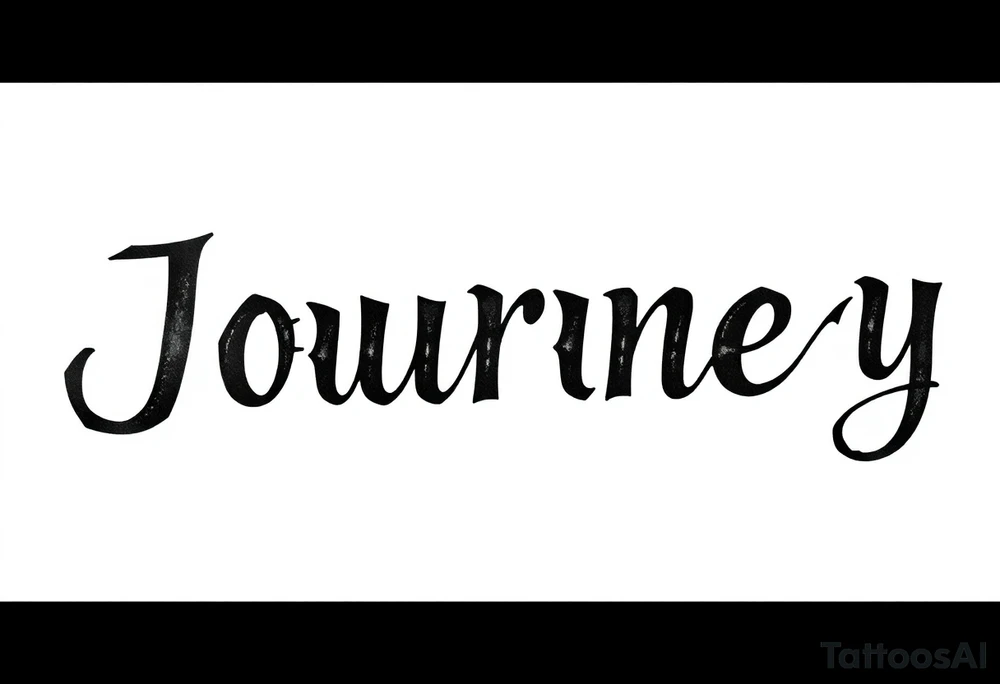 Journey script tattoo idea