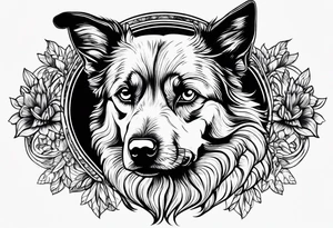 Dog cat tattoo idea