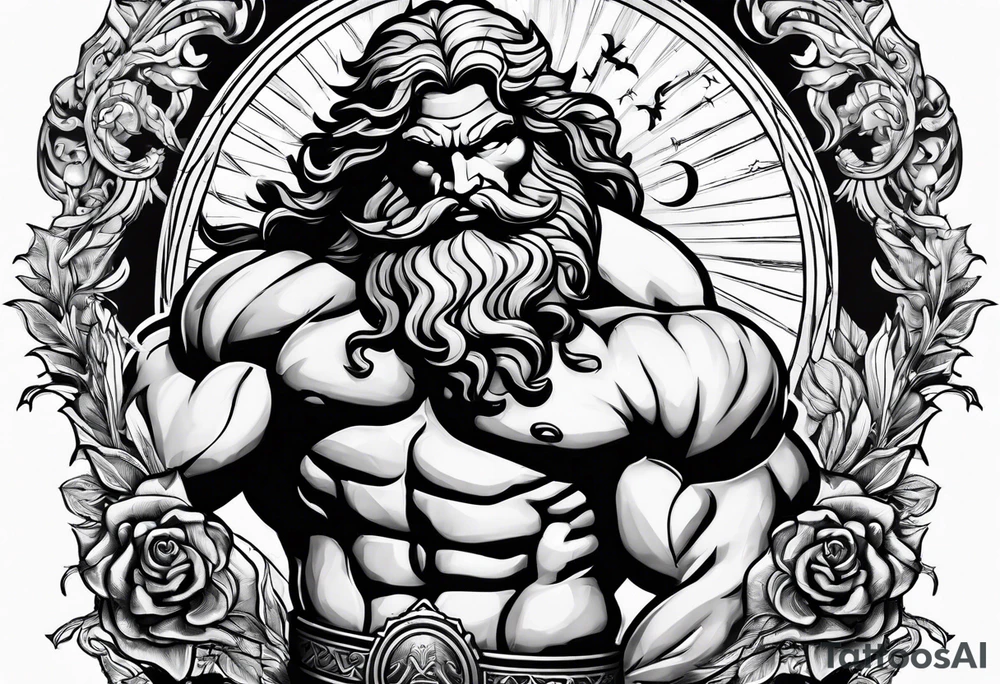 Hercules with prayer tattoo idea