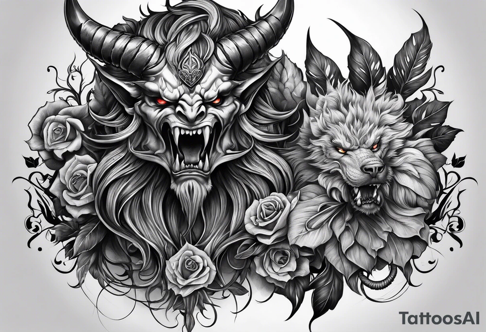 Demon tattoo idea