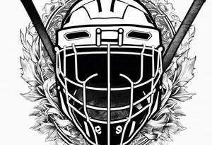 Ice hockey helemt with the number 15 on it tattoo idea
