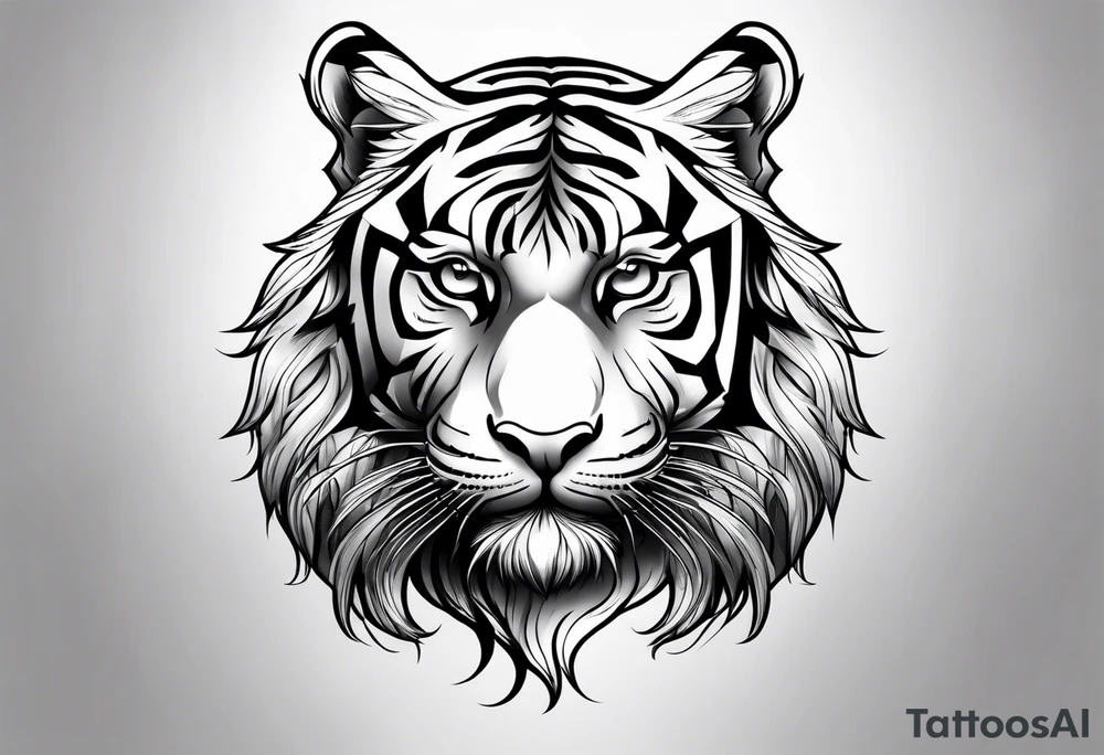 tiger standing up tattoo idea