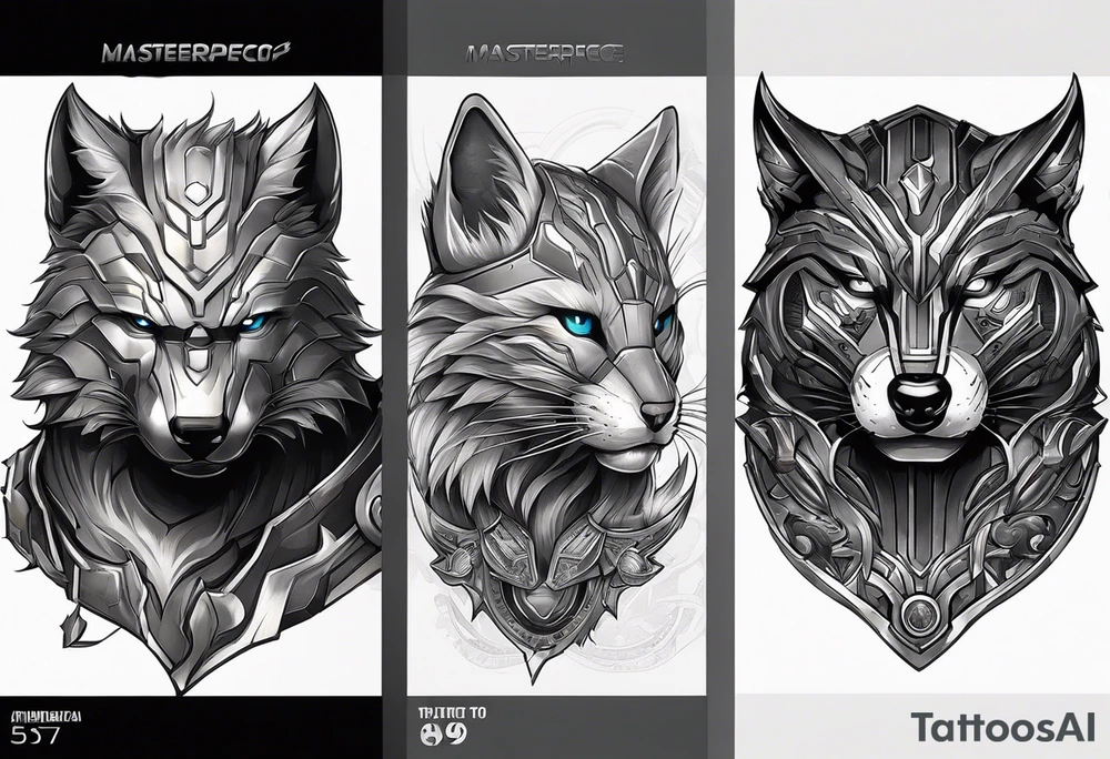 I want to change Avengers characters with animals. Hulk will be Badger, Thor will be Alpha Grey Wolf, Captain America will be Bull, Iron Man will be Canary, Black Widow will be Axolotl, Hawk Eye will be Sudan Plated Lizard and Nick Fury will be Cat tattoo idea