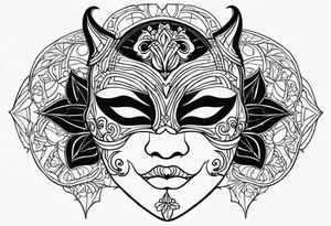 Vintage Halloween Mask tattoo idea