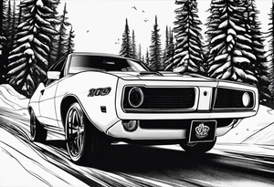 cars, snowboarding, huskie, money, rich tattoo idea
