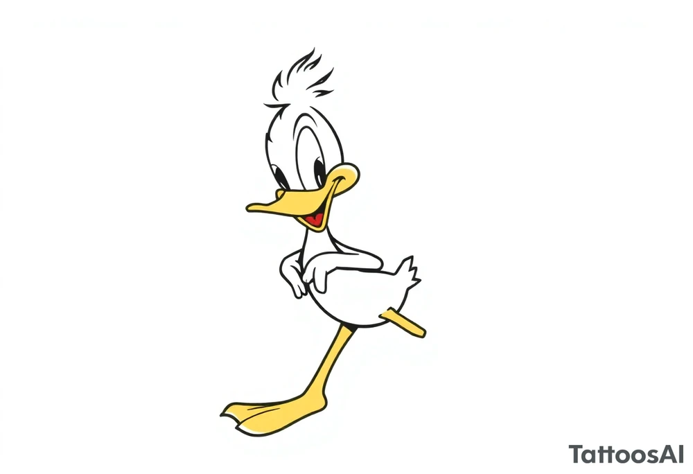 80s looking Daffy duck  high tattoo idea