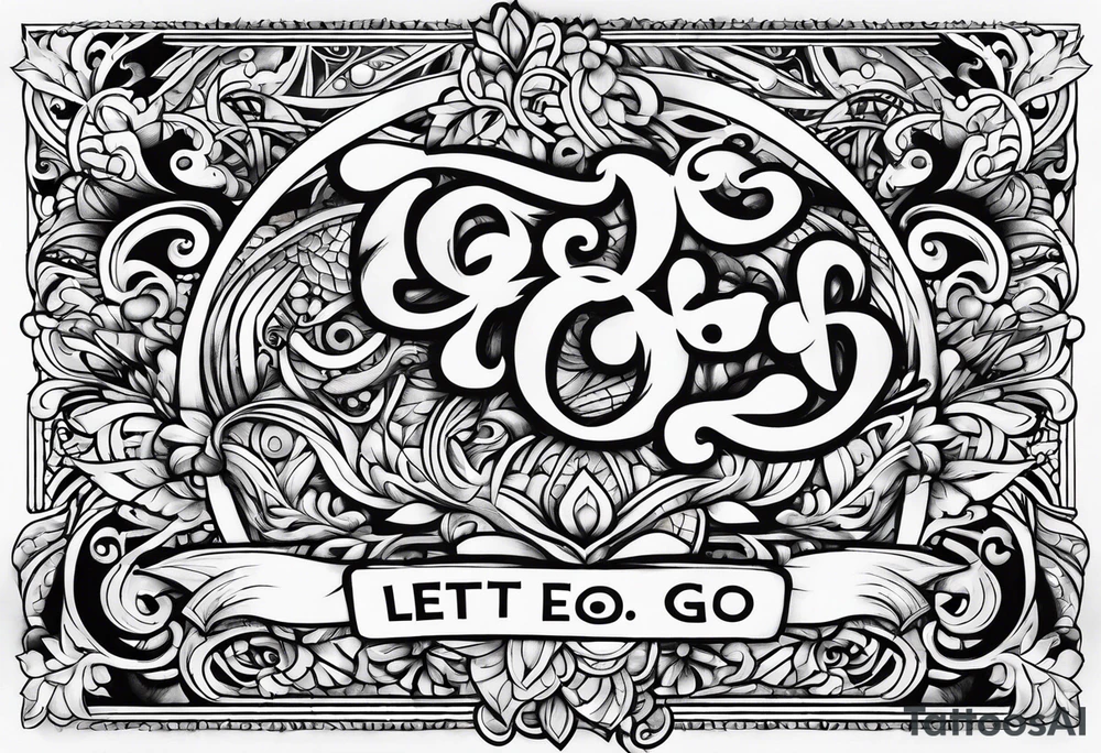 Elegant but simple design of the words Let Go tattoo idea
