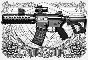 Make a airsoft tatto for leg tattoo idea