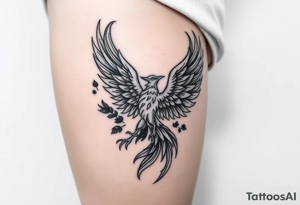 rising phoenix from the ashes tattoo idea