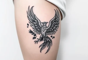 rising phoenix from the ashes tattoo idea