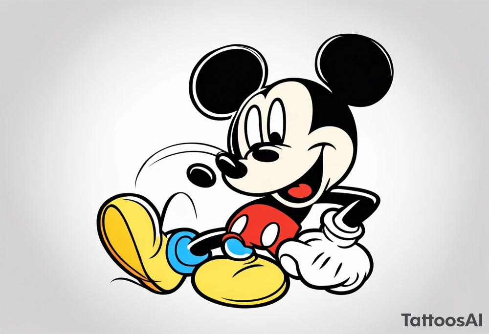 mickey mouse tattoo idea