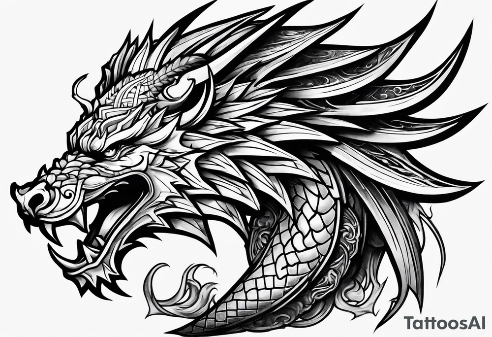 Valhalla dragon tattoo idea